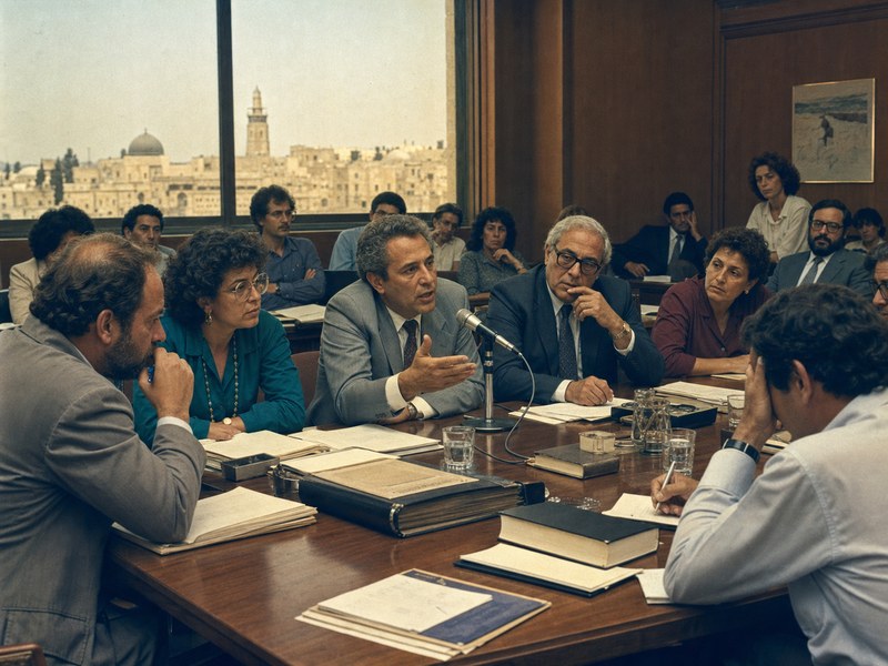 בניין הכנסת וסדק סמלי באור המקיף אותו, כמטפורה למסגרת דמוקרטית עמידה אך שברירית
