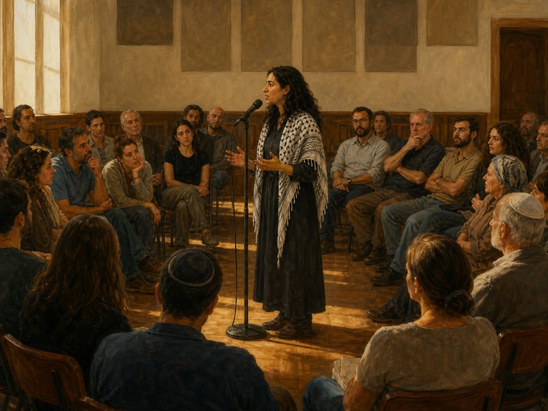 שני מחנות פוליטיים ניצבים משני צדי מרחב ציבורי שבו נבחנת ההגנה על חירויות אזרחיות